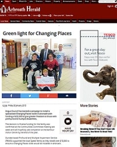 Arbroath Herald Changing Places News changing places toilet in abroath