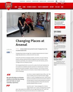 Arsenal FC Changing Places Online News changing places news by arsenal fc