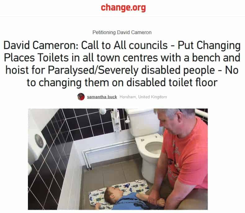 Changing Places Petition Sam Buck changing places petition